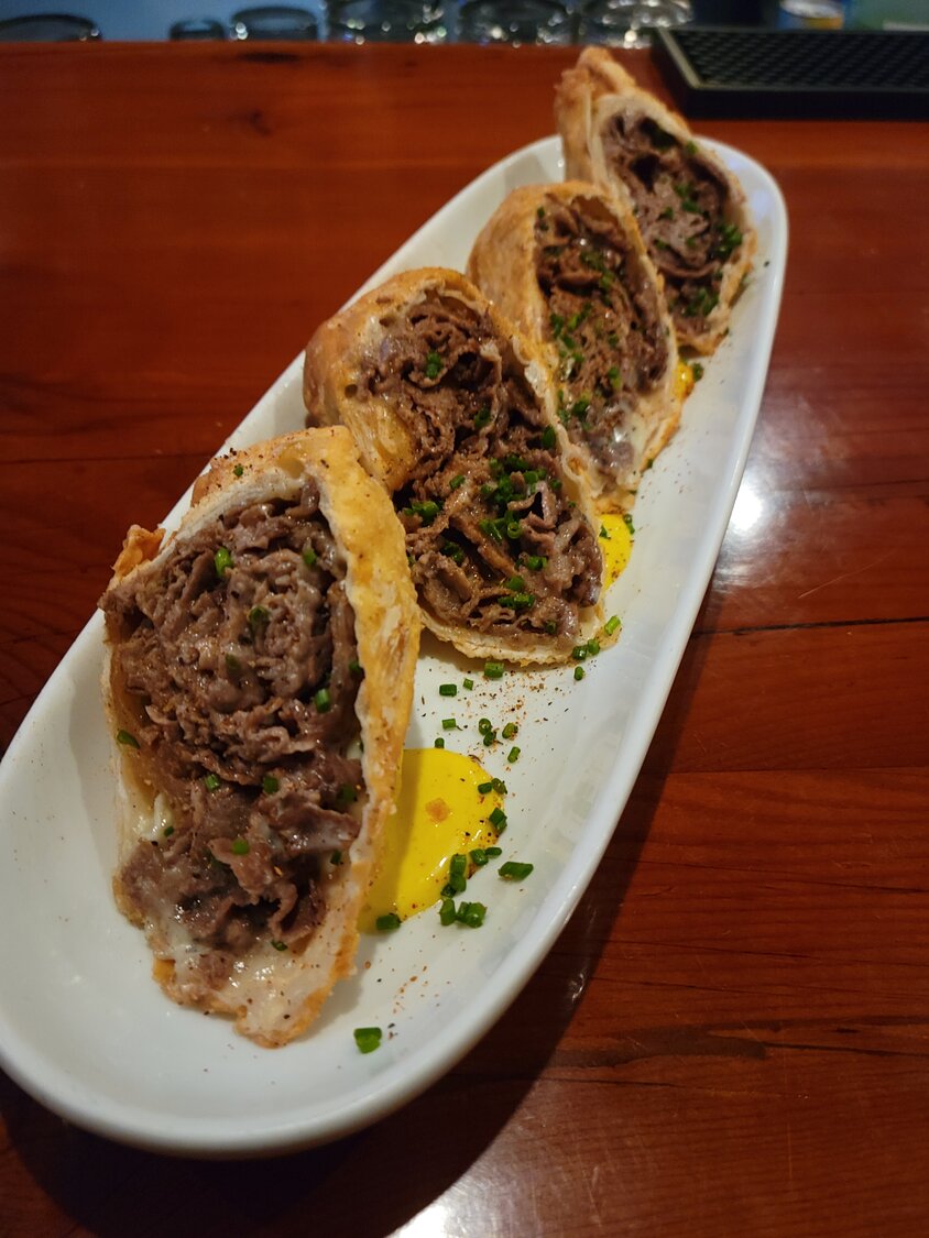 The Cheesesteak Egg Rolls are more than enough to share as an appetizer.