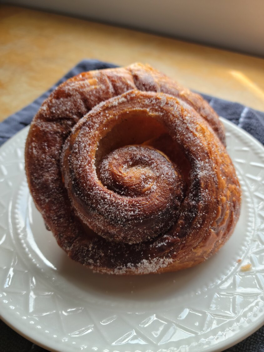 The orange and cardamom cronut is a customer favorite at Born & Bread.