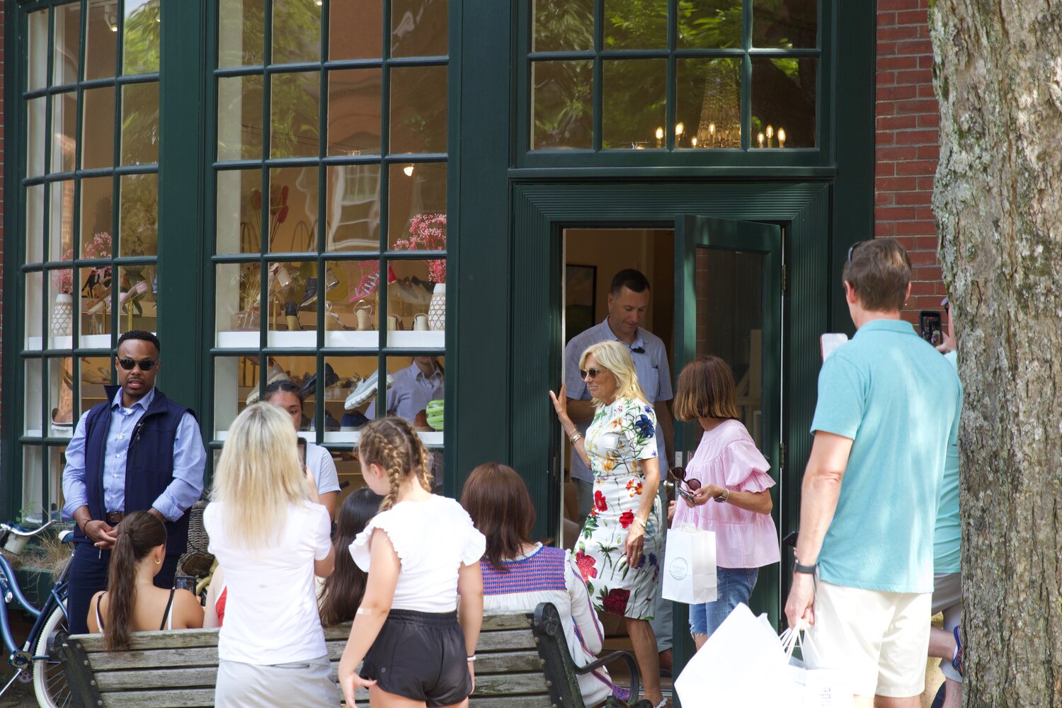 First lady Jill Biden during her visit to downtown Nantucket Saturday.