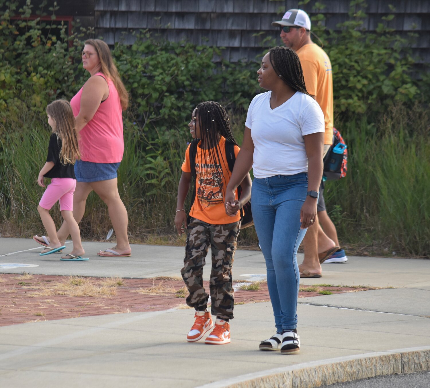 Nantucket Public Schools staff welcomed students as they returned to campus for the first day of school Tuesday morning.