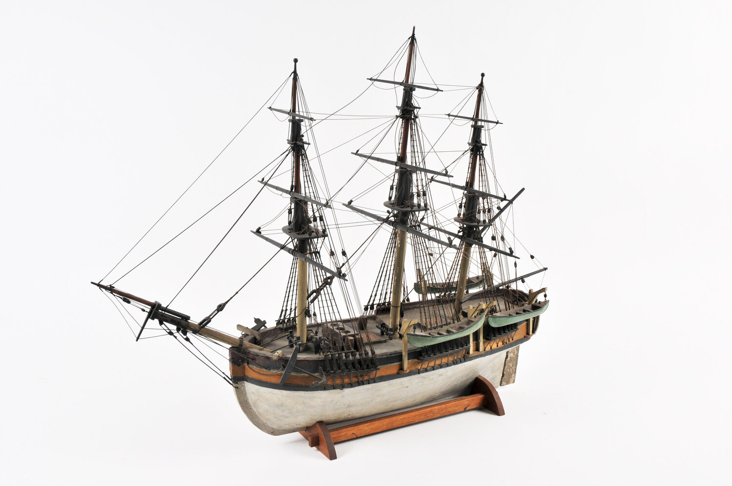 A whaleship model built in 1765.