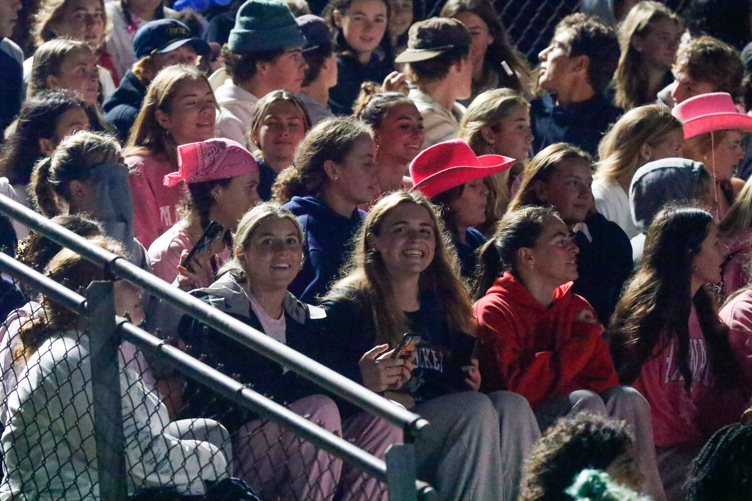 The annual Homecoming pep rally was held Friday night at Vito Capizzo Stadium, followed by a bonfire and pig roast.