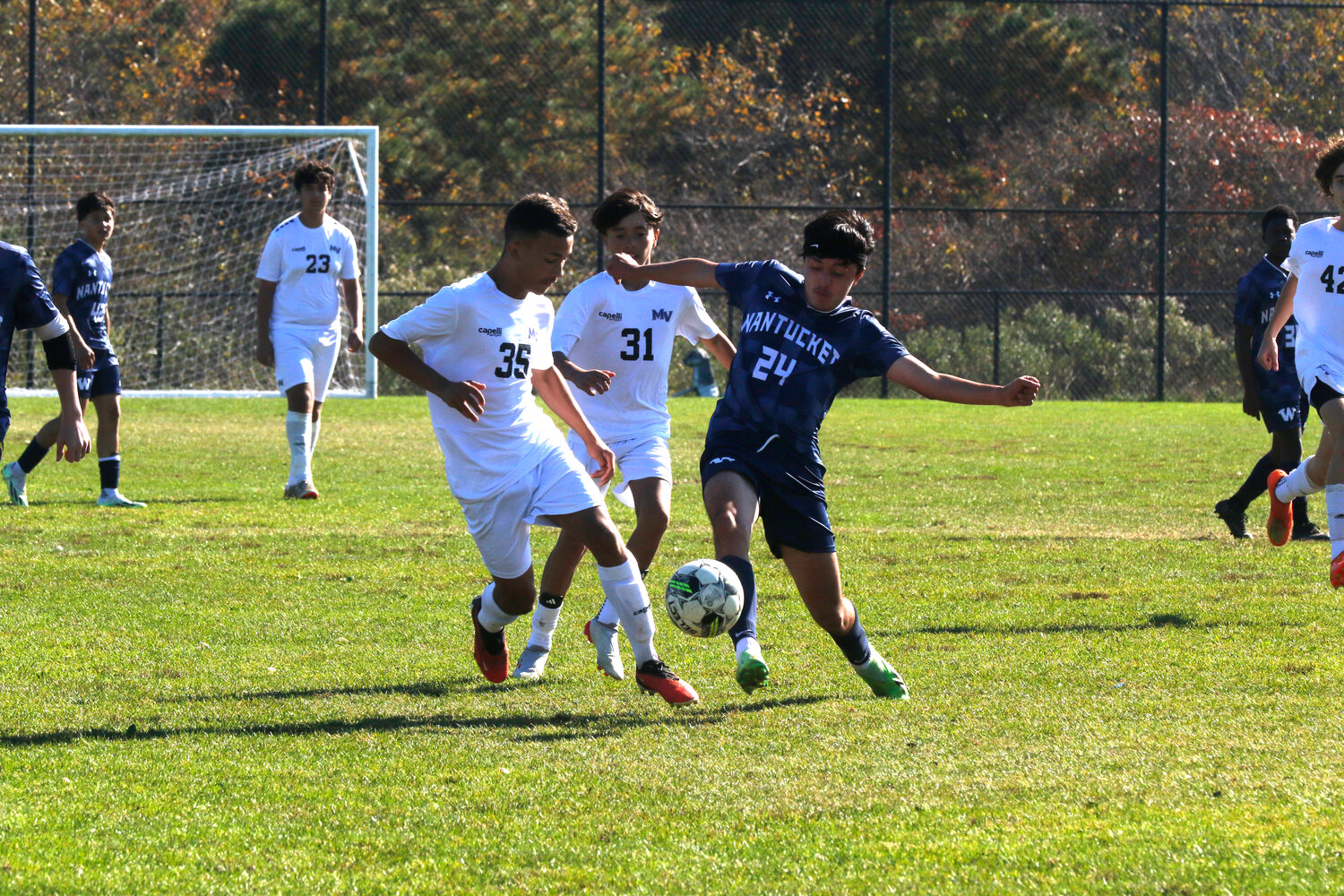The Whalers JV boys soccer team finished the season with a record of 6-4-1.