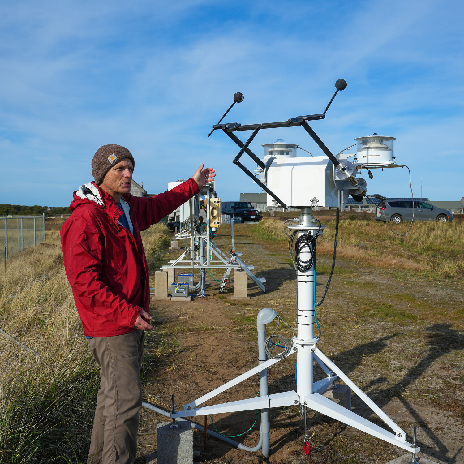 This wind-monitoring station was recently installed in Surfside last month.