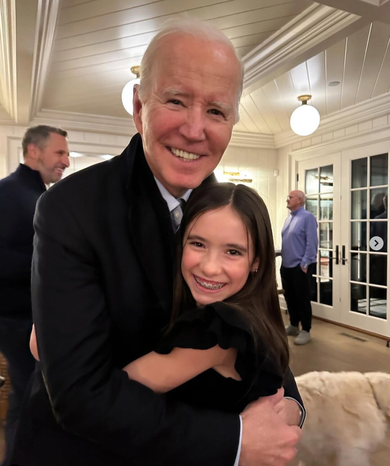 President Joe Biden and 11-year-old Avery Nigrelli on Nantucket Saturday evening.