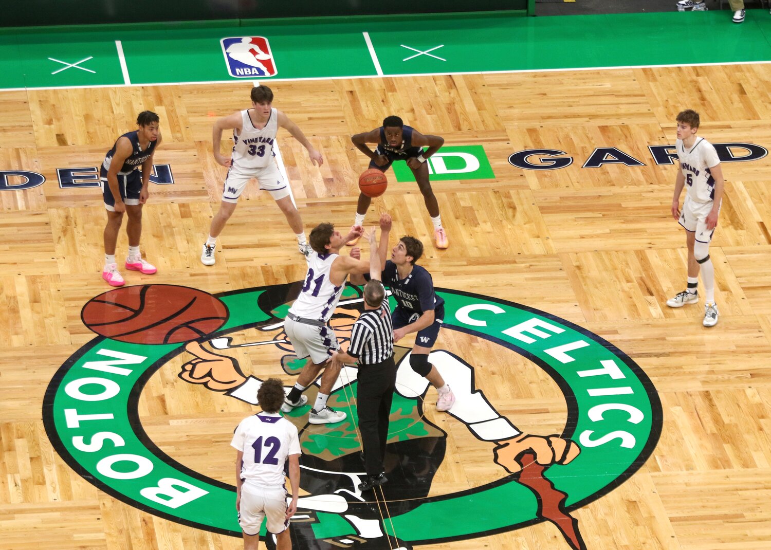 Boys basketball beat Martha's Vineyard 67-58 Sunday at TD Garden in Boston.