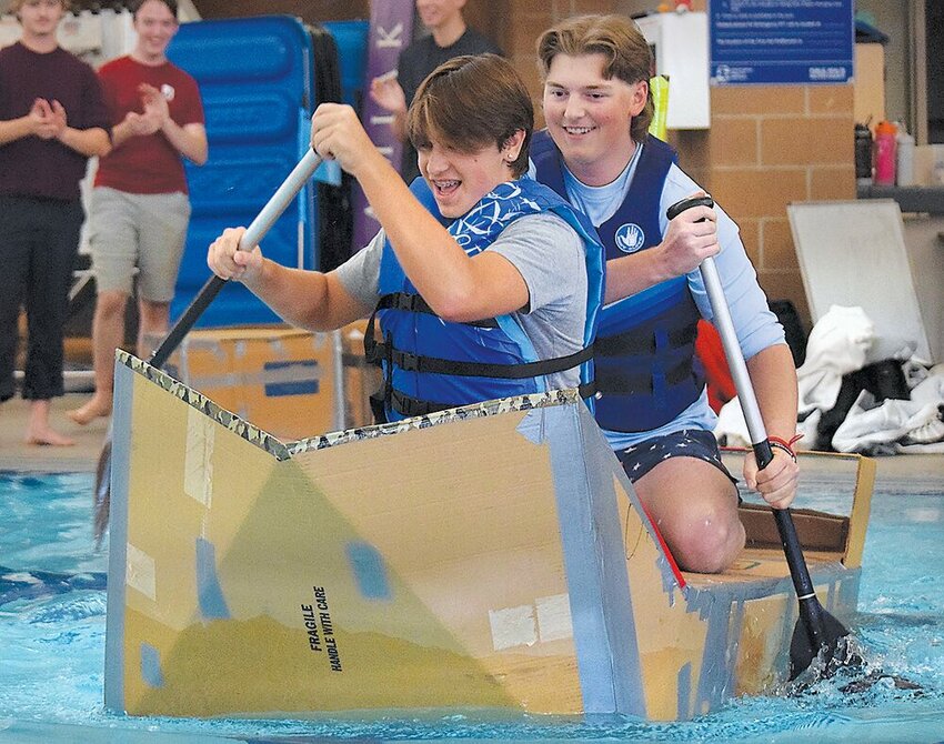 This photo of Derek Hamilton and Ryan Mass paddling hard in the third annual Float Your Boat Challenge by Mukilteo Editor David Pan won first place in the feature photo category for group 1 in the 2024 Washington Newspaper Publishers Association’s annual Better Newspaper Contest. Beacon Publishing garnered 12 awards.