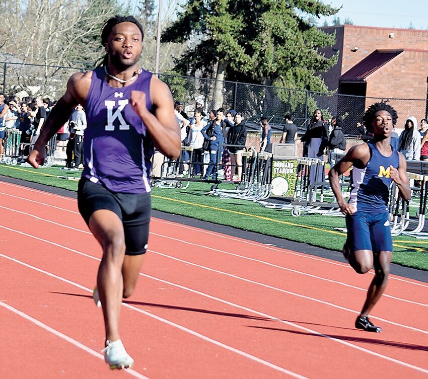 Kamiak’s T’Andre Waverly (left) is among the state’s top sprinters. He finished second in the 100 and third in the 200 at last year’s state meet.