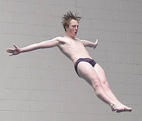 Kamiak’s Cade Farmer took seventh place in diving at the 4A diving championships Thursday, Feb. 15, at the King County Aquatic Center in Federal Way.