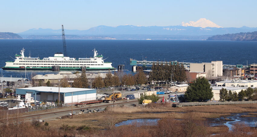 The ferry as seen from the Point Edwards condos.