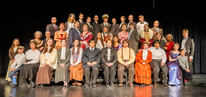 The cast of Edmonds Heights K-12’s “Titanic: The Musical.” (Photo courtesy Dorothy Rosenthal Pierce).