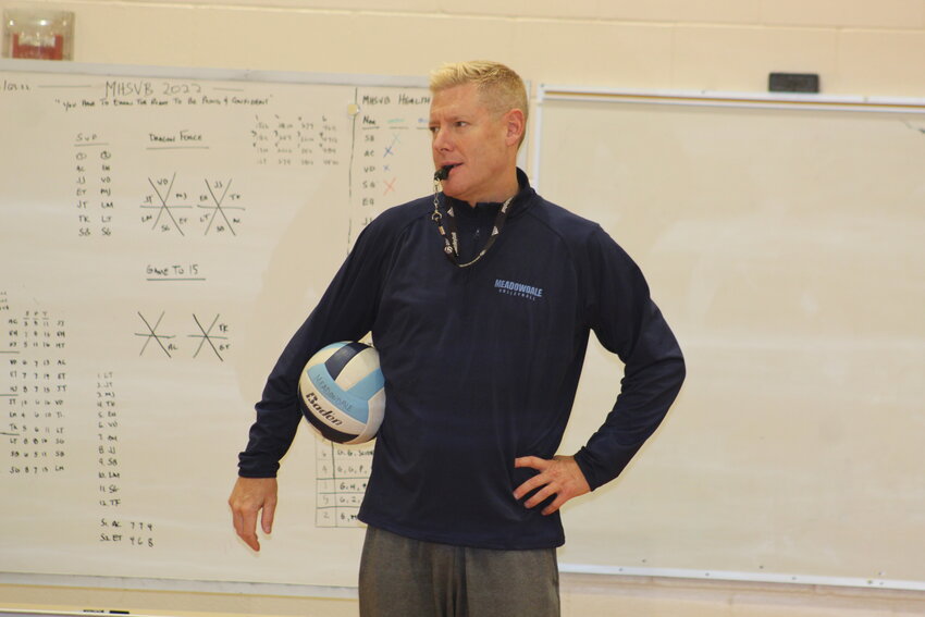 From 2022: Volleyball coach Bart Foley is leaving Meadowdale for Edmonds-Woodway. (Photo by Brian Soergel / Edmonds Beacon)