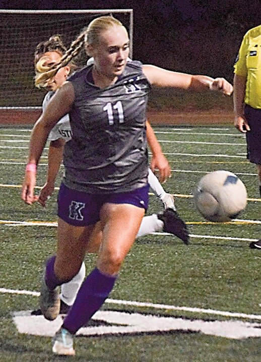 Kamiak’s Delaney Deckett is the reigning Wesco 4A player of the year. She dribbles the ball during a nonconference game against Eastlake.