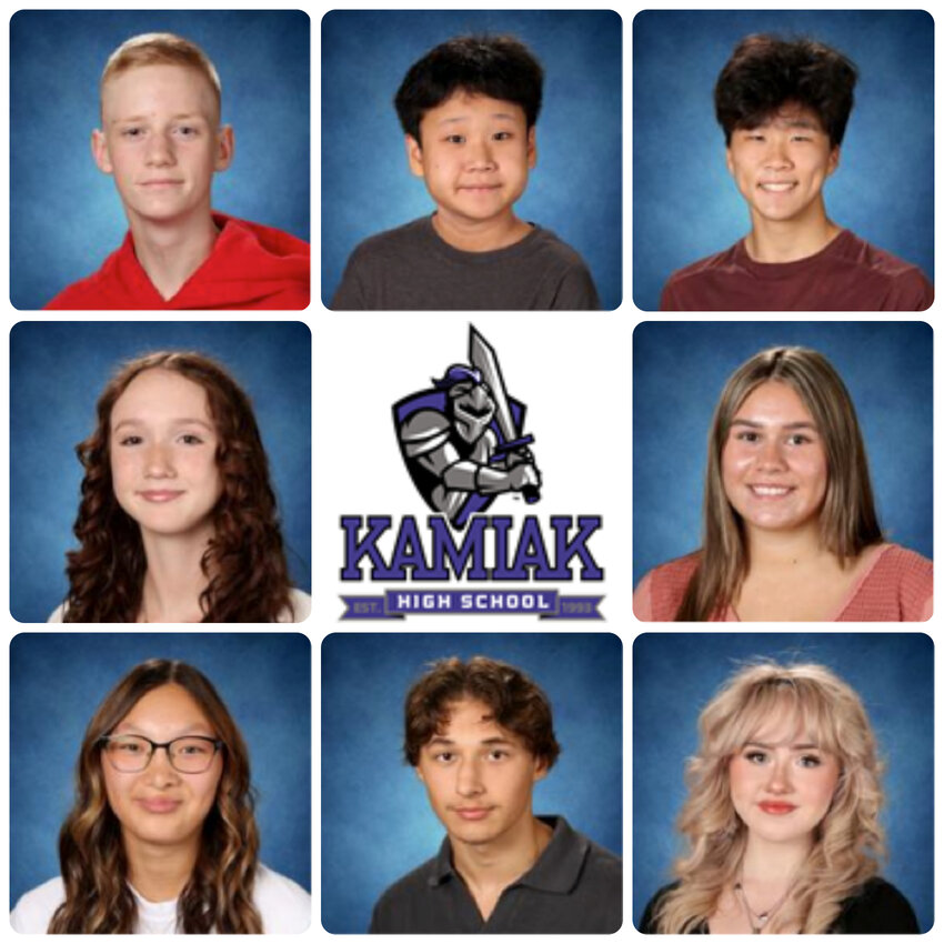 February's Students of the Month are: Brayden Coles, Jiwoo Hahm, Peter Kwon, Lily Lewis, Isabella Rust, Meilin Overturf, Joseph Filippov, Emerson Miller.