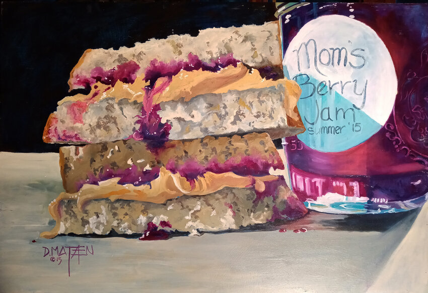 Deon Matzen," "PB&J" oil, 20 x 30 inches. (Courtesy Graphite)