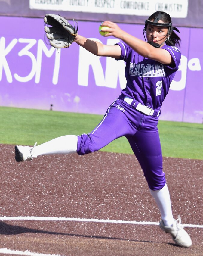 Kamiak’s Synclair Mawudeku delivers a pitch against Lake Stevens Friday at Kamiak High School.