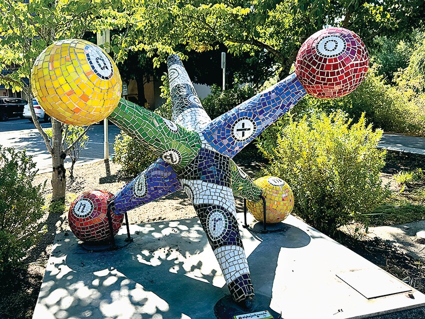 There are 80 permanent and loaned works of art within Lake Oswego’s Gallery Without Walls, with 30 of them being located downtown. Here are a few examples of art works you will find there: Mark Brody’s “Alpha Jack,” a piece made of glass and rigid foam.