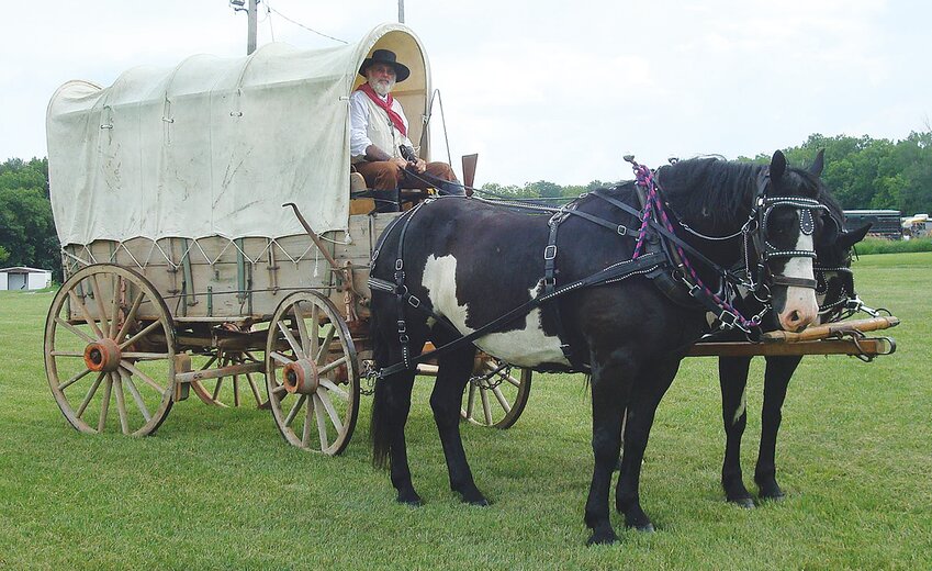 Gordon Murray, of Mankato, participated in the filming of the Sod & Stubble movie, and provided wagons and teams of horses for several scenes.