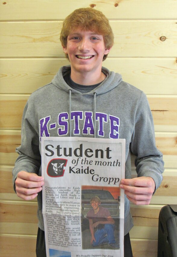 Kaide Gropp, CHS April Student of the Month
