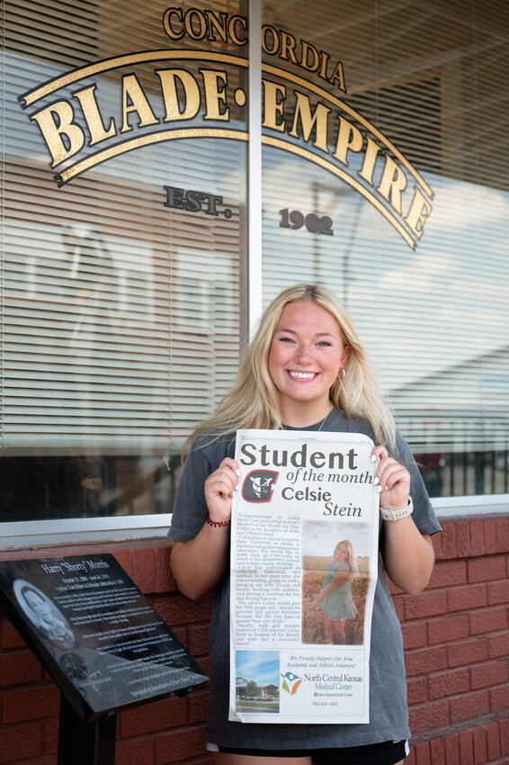 Celsie Stein has been named the Concordia Junior/Senior High School Student of the Month.
