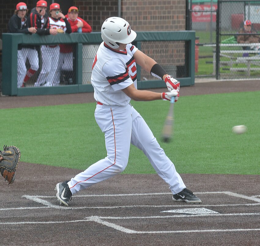 CHS's Koehn Williams swinging at a pitch.