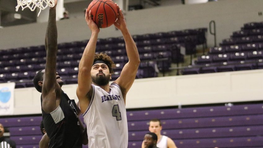 SBU&rsquo;s Juan Morales gets above the competition during a game earlier this season.&nbsp;