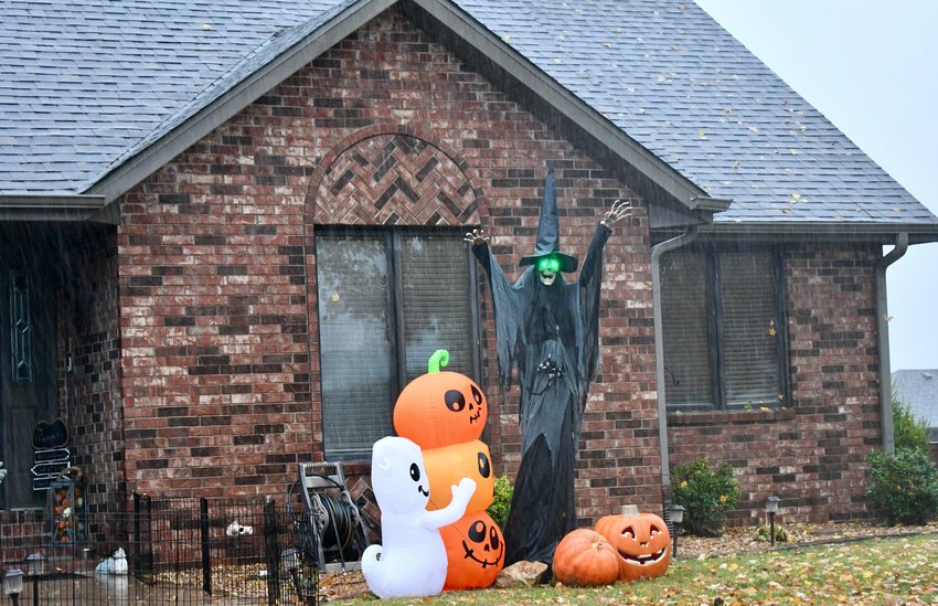 Bolivar residents prepare for Halloween by decking their yard in bewitching decorations for the amusement of passersby.