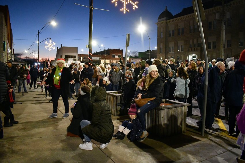 The night air and wind was very chilly and felt really brutal after having such warm days prior to the event. But that didn&rsquo;t stop parents and grandparents from gathering to watch the Polk County Christian School bell ringers perform at the annual tree lighting event.   STAFF PHOTO/LINDA SIMMONS