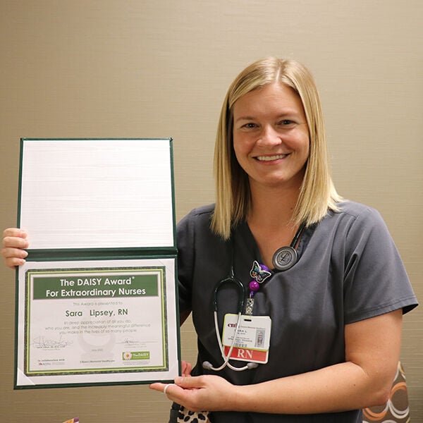 Sara Lipsey, RN, with CMH Infectious Disease Clinic, is the recipient of the May 2022 CMH DAISY Award.