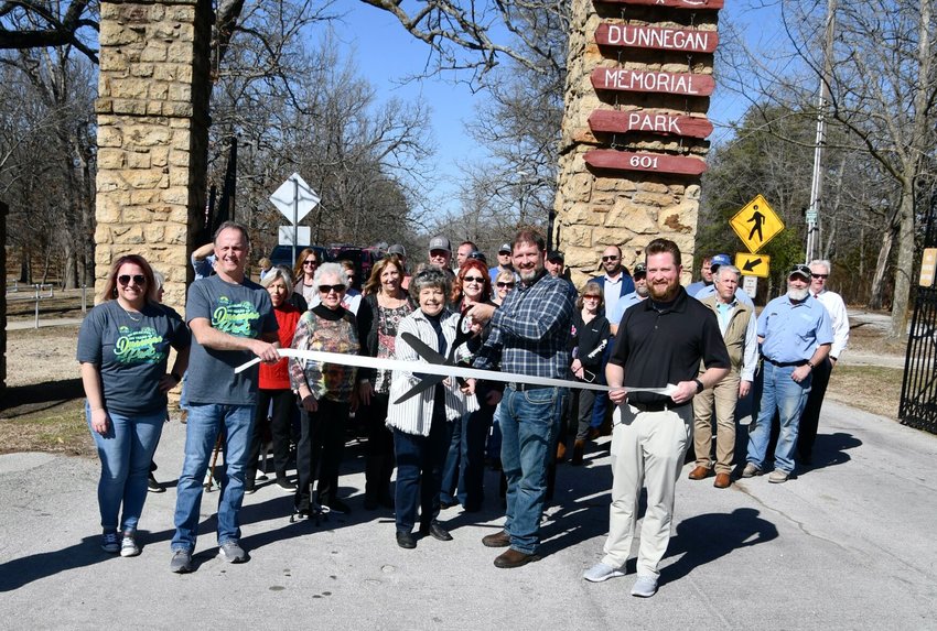 Local residents and community leaders joined the City of Bolivar and the Bolivar Chamber of Commerce for a ribbon cutting event at the Dunnegan Memorial Park on Tuesday, Feb. 28.