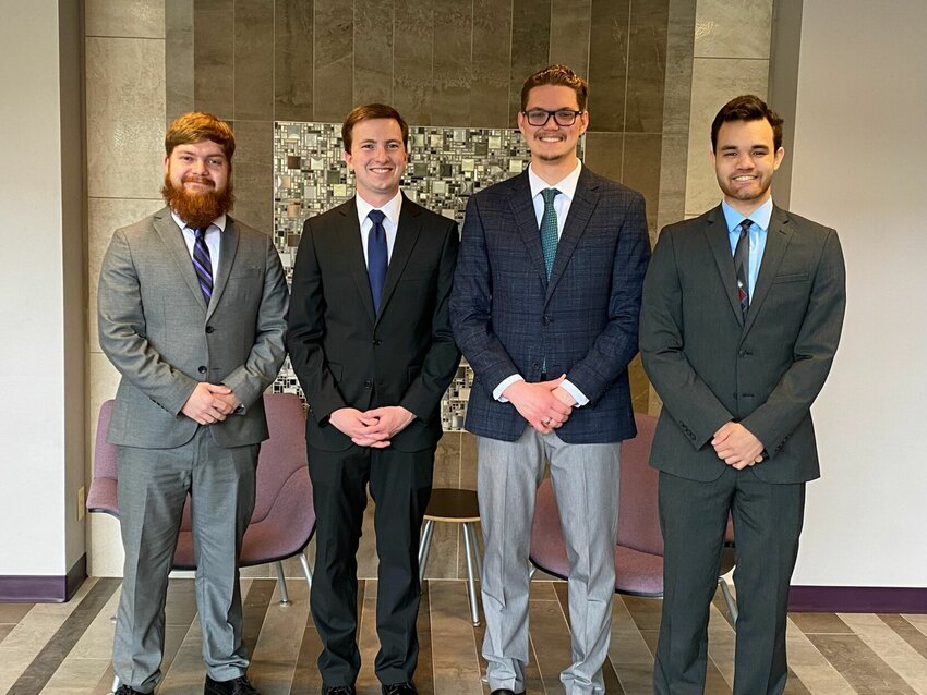 Federal Reserve Bank of Kansas City team &ndash; Jack Campbell, Andrew Eisenhour, Jackson Hesseltine and Corey Siegfried.