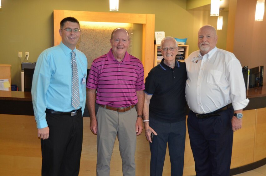 Scott Crouch, Gary Fulbright, Don Babb and Robert McMillan enjoyed coming together to share in the celebration of the center.   CONTRIBUTED PHOTO