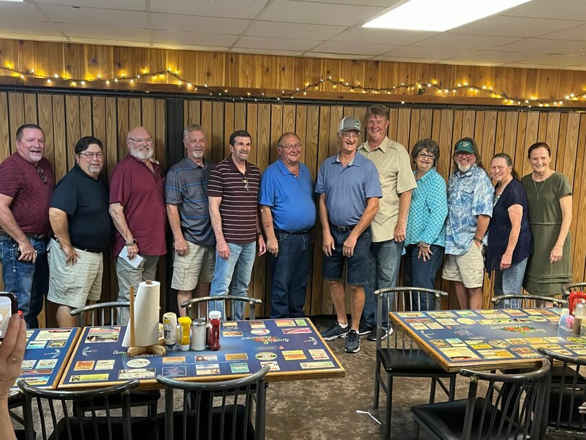 Pictured left to right: Leslie Payne, Phil Hampton, Ron Kemp, Tim Vaughn, Robert Jones, Dale Bozarth, Matt Quennoz, David Glendenning, Donita Pirkle, Rusty Manes, Regina Carnes Reynolds, Vicki Roweton Morgan   CONTRIBUTED PHOTO