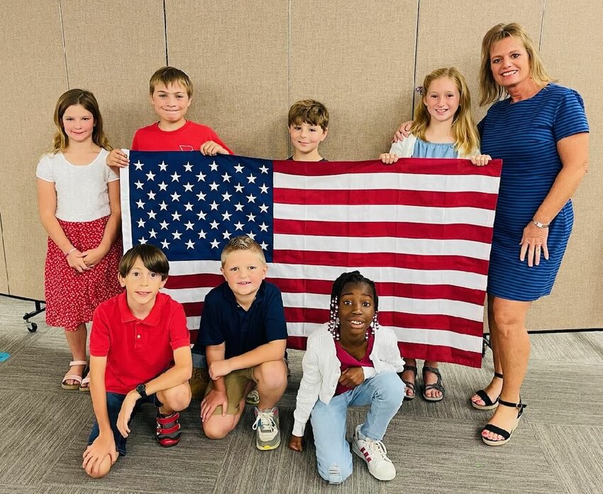 Mrs. Robin Shelenhamer and her 3rd grade students at Polk County Christian School.   CONTRIBUTED PHOTO