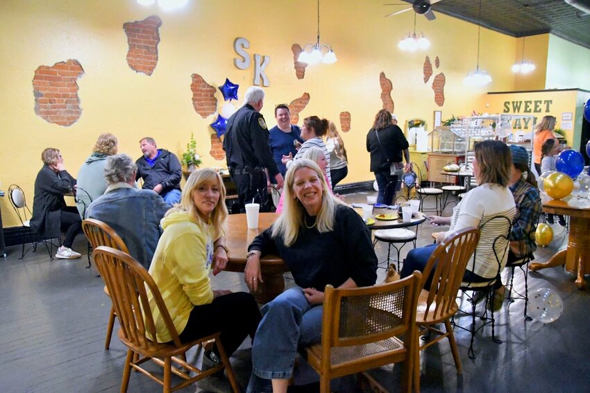 Eager patrons gathered at Sweet Kayle to hear about the election results. 