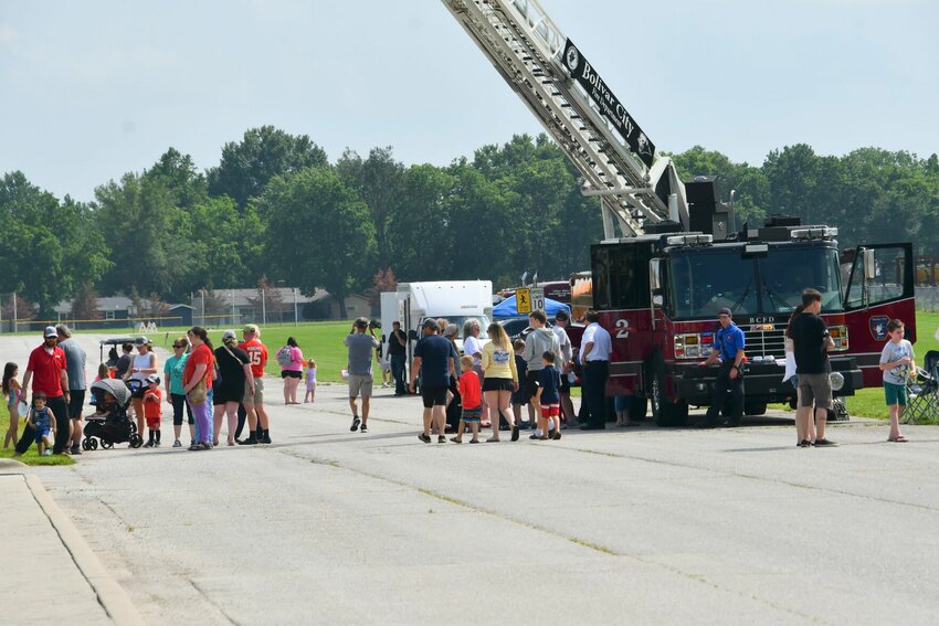Everyone enjoys getting to see the big rigs up close.   STAFF PHOTO/LINDA SIMMONS