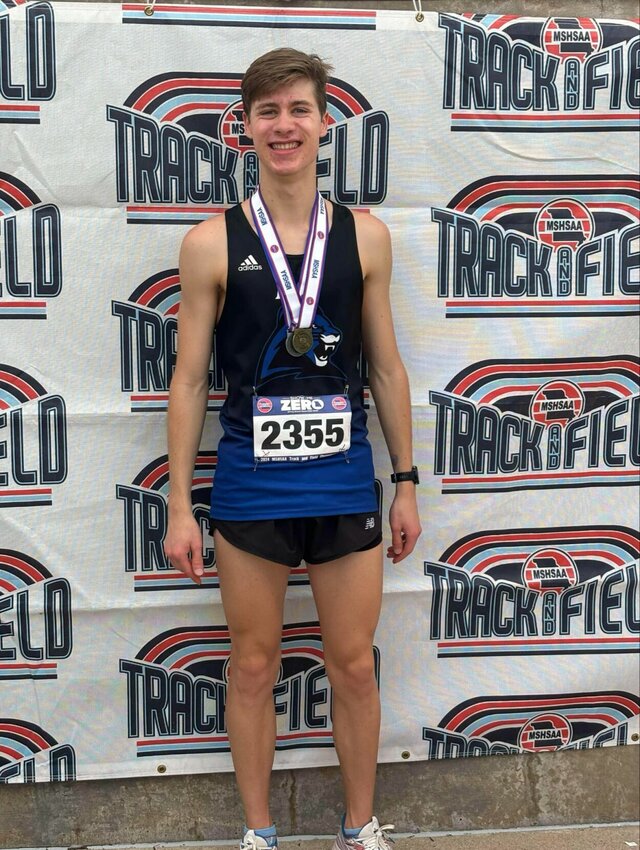 Landon Duchscherer finished his high school track career with a silver medal in the 3200m and a state championship title in the 1600m.   CONTRIBUTED PHOTOS