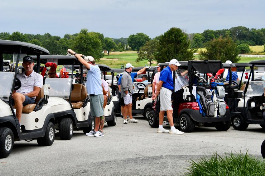 Golfers lined up and loaded up, ready to get on the course.


STAFF PHOTOS/LINDA SIMMONS