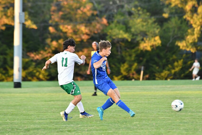 Senior defender Connor McClelland clears the ball out of the backfield to shut down Parkview’s attack.


STAFF PHOTOS/ANNIE THOMAS