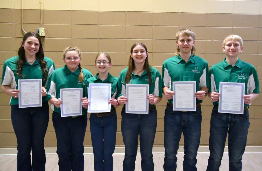 4-H Council Officers &ndash; Ellie Samek, Imy Manning, Lydia Tomlinson, Hannah Tomlinson, Jackson Schuber, Josh Schuber