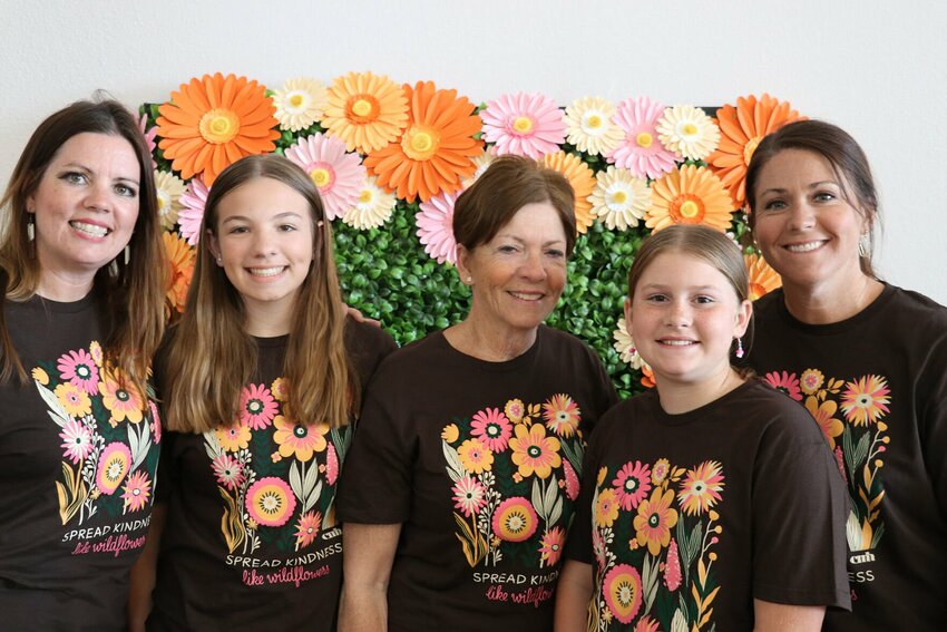 Some grandmothers joined in on the fun. Desi Hayward, center, joined her daughters and granddaughters Jami and Hattie Stanek, left, and Ramsey and Tessa Arnold, right.   CONTRIBUTED PHOTOS