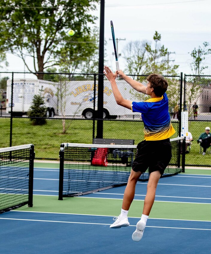 Colton Ingold makes a kill shot at the net.


STAFF PHOTOS/BOB CAMPBELL