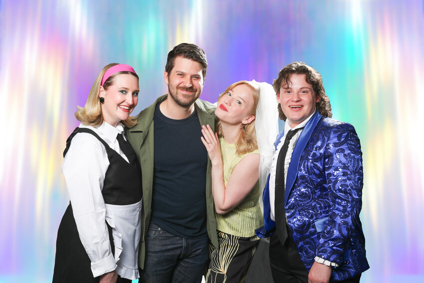 Owen and Ally Beans with the stars of The Wedding Singer.