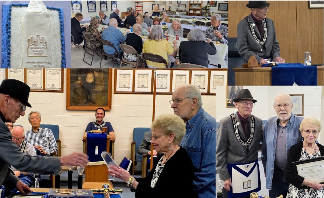 Ruth Fuls receives the Community Builder Award that recognizes outstanding non-Masons on Thursday.