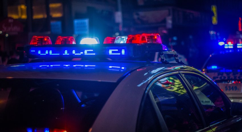 Police car with lights