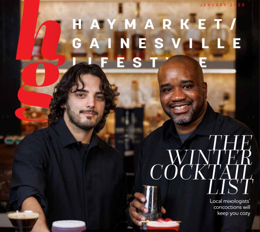 January Cover, Haymarket Gainesville Lifestyle Magazine featuring Faris Nazar and Terence Hicks of Red House Tavern found within the Hilton Inn in Haymarket.