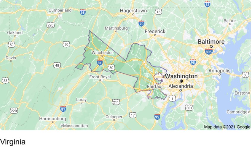 Virginia's 10th Congressional District map