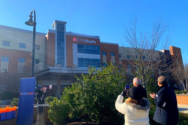 UVA holds an event to mark the renaming of the Haymarket Medical Center to the Haymarket UVA Health Center.
