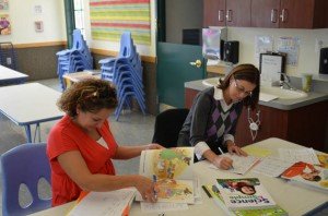 Teachers work together creating curriculum