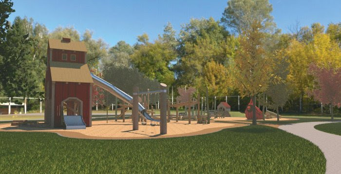 Rendering of future playground at Rollins Ford Park.